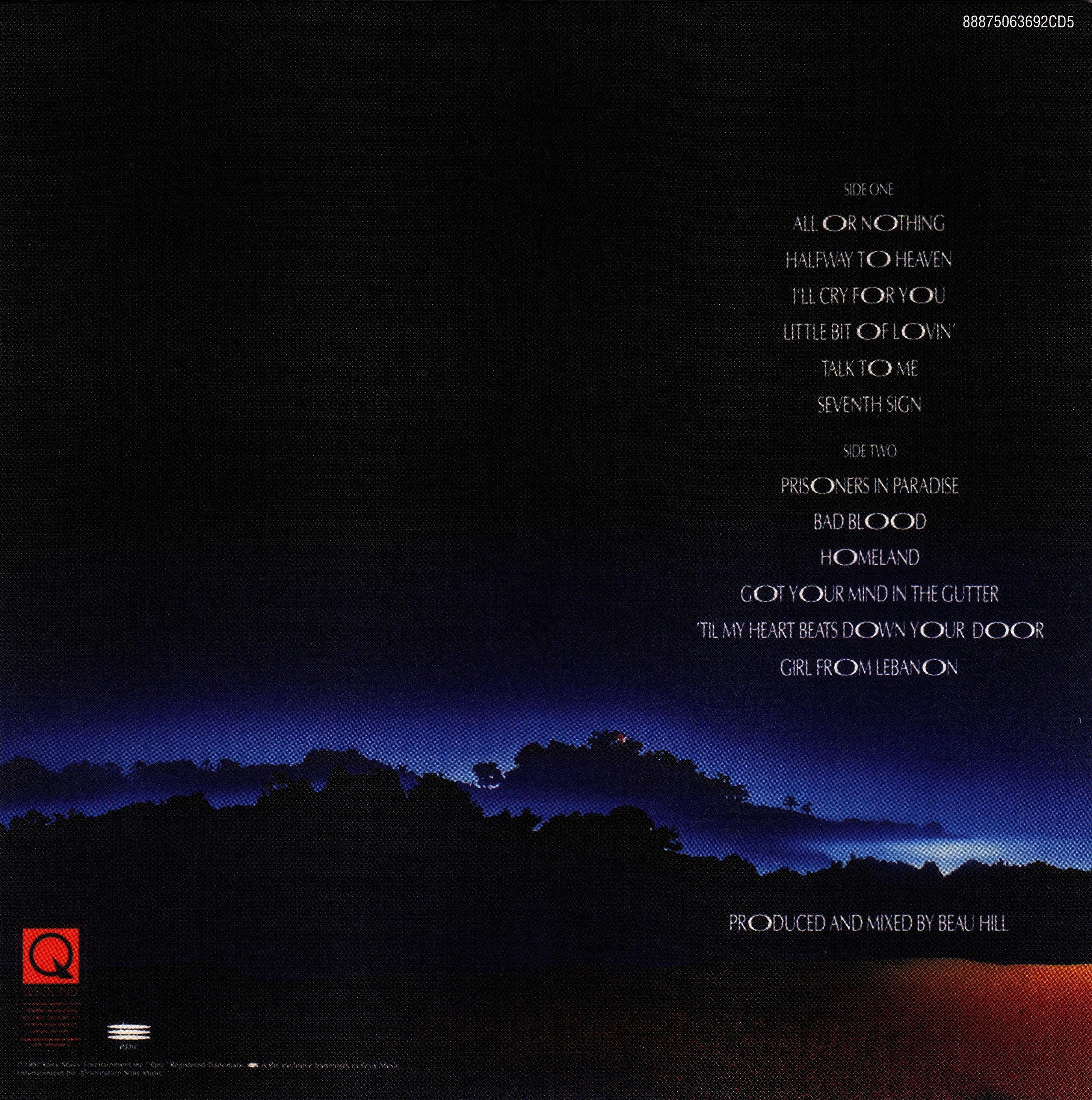 Europe  Original Album Classics; cd5 Prisoners In Paradise : Back